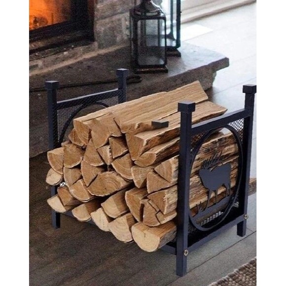 ELK Firewood Log Rack, Iron Wood Lumber Storage Holder Fireplace, Heavy Duty ... - Picture 3 of 16
